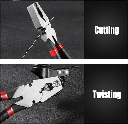Miniatura 3 de Alicates de esgrima de 10 pulgadas, herramienta de punta cuadrada con 3 cortadores de alambre, alicates de valla multiusos para instalar mantener
