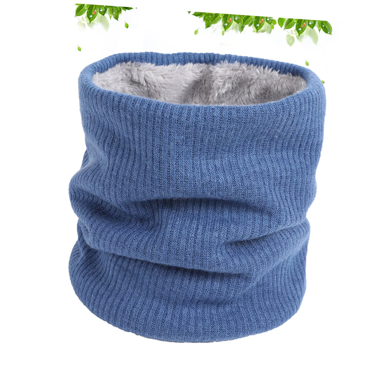 VALICLUD 3piezas Bufanda Cuello Calentador Windproof De Doble Capa Para Invierno Diseño Clásico Color Azul Accesorio Unisex Estiloso y Cálido Para Otoño y Invierno