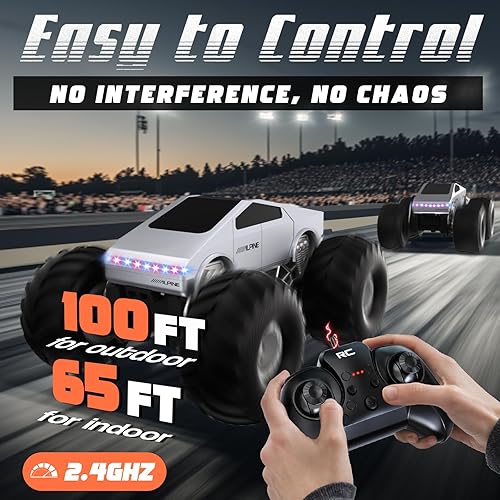 Miniatura 5 de Auto a control remoto, escala de autos RC 116, vehículo eléctrico todo terreno, luces LED, juguetes Monster Trucks, regalo de cumpleaños para niños,