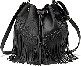 Gladdon Women Bucket Bag, Bucket Bags for Women with Drawstring, Hobo Bag with Tassels and Shoulder Bags for Ladies