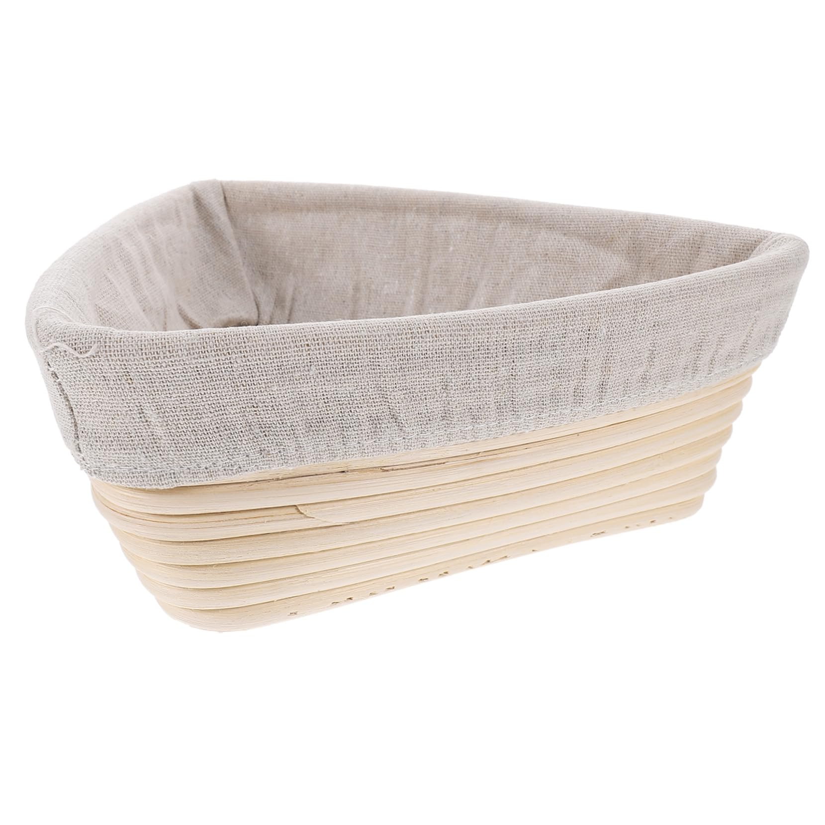 Alipis 2pcs Hand Woven Triangular Bread Proofing Basket Baking Tool with Cover for Artisan Bread Making and Home Bakery Use