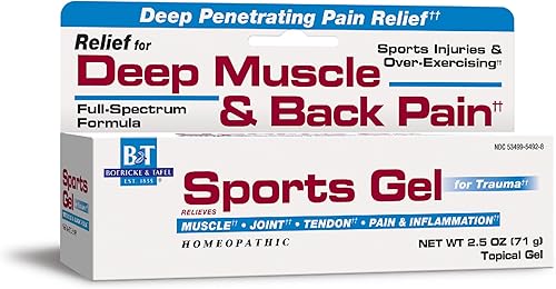 Boericke Tafel - Gel deportivo alivio para el dolor de espalda y músculo crema no grasosa marcas Natures Way 25 onzas