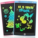 2 Pack LCD Writing Tablet for Kids, 12.5 inch Colourful Doodle Board Erasable Drawing Tablet for Kids, Educational Learning Travel Toys Birthday Christmas Gifts for 3 4 5 6 7 Girls Boys(Pink+Blue)