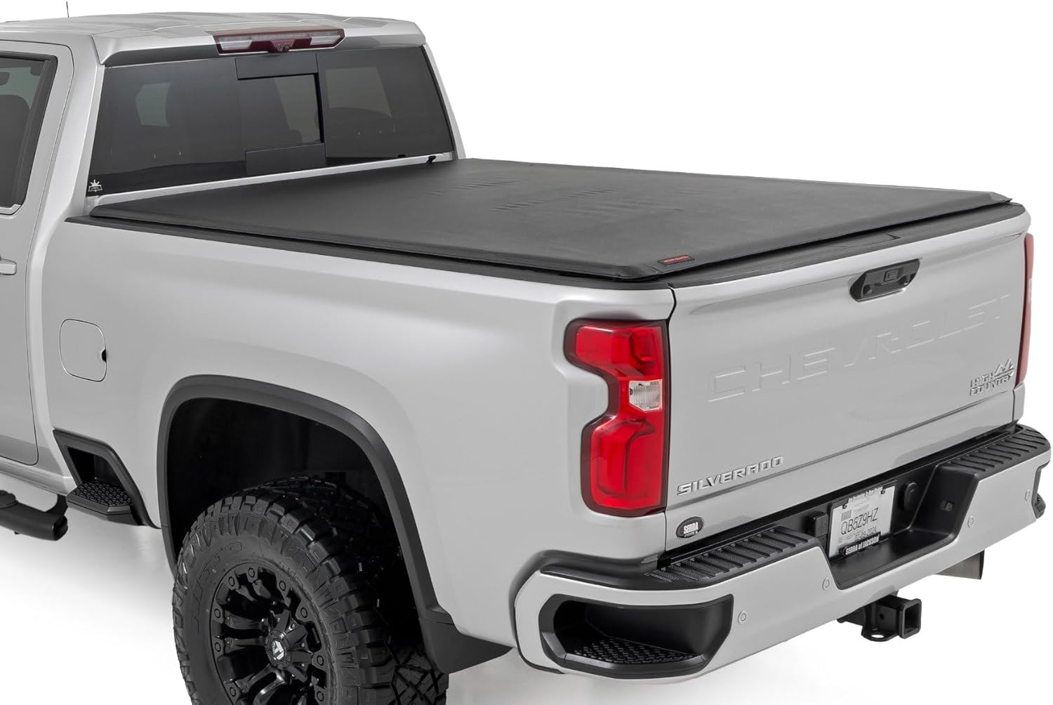 Rough Country Soft Roll Up Bed Cover for Chevy Silverado GMC Sierra 2500HD (2020-2024) - Fit 6'9 Bed, Weather-Resistant Truck Tonneau Cover