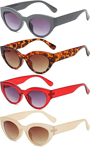 Miniatura 9 de Bevi Gafas de sol clásicas de lectura completa Cateye para mujer con lentes flexibles y fuertes para mujer