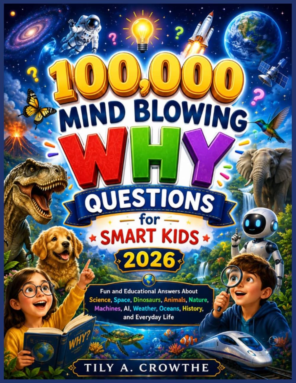 100,000 Mind Blowing WHY Questions for Smart Kids 2026: Fun and Educational Answers About Science, Space, Dinosaurs, Animals, Nature, Machines, AI, Weather, Oceans, History, and Everyday Life