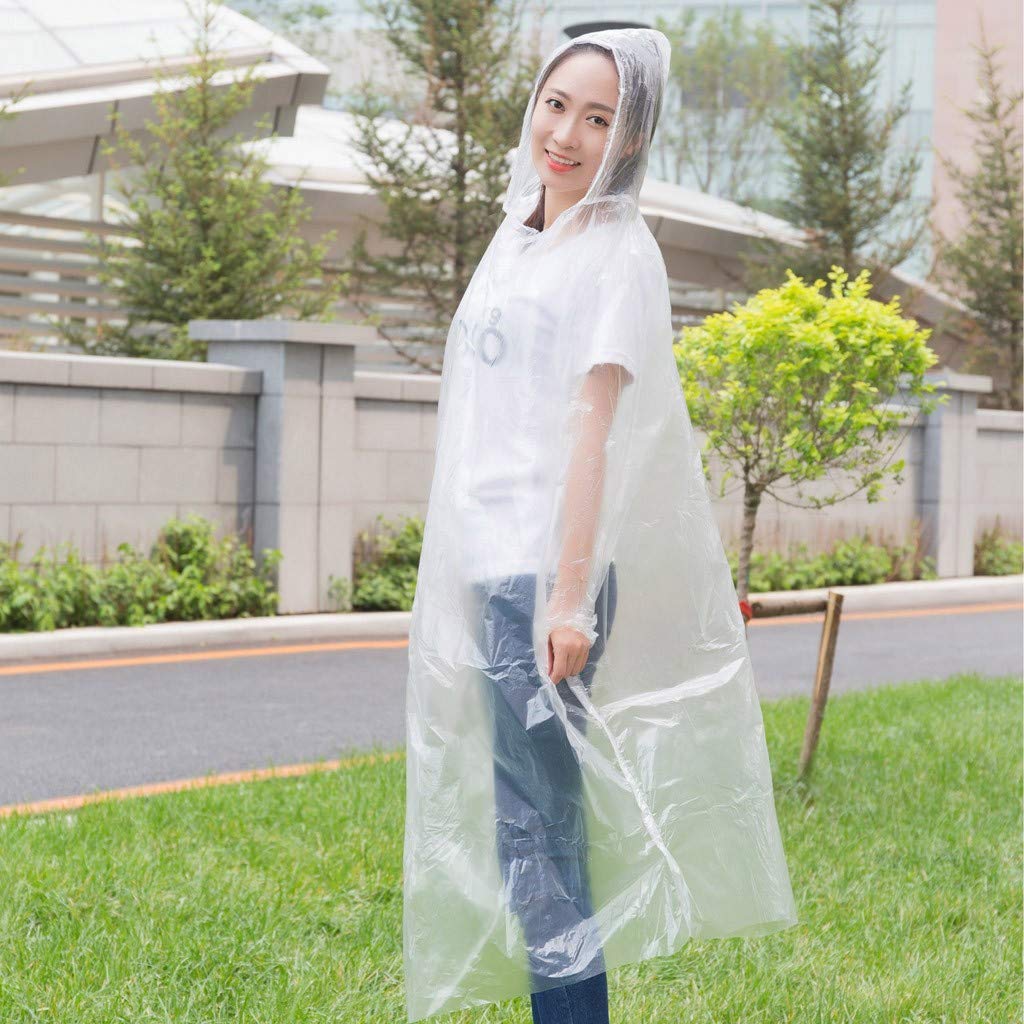 Amazon.co.jp: 使い捨てポンチョ レインポンチョ 100枚セット 使い切り 