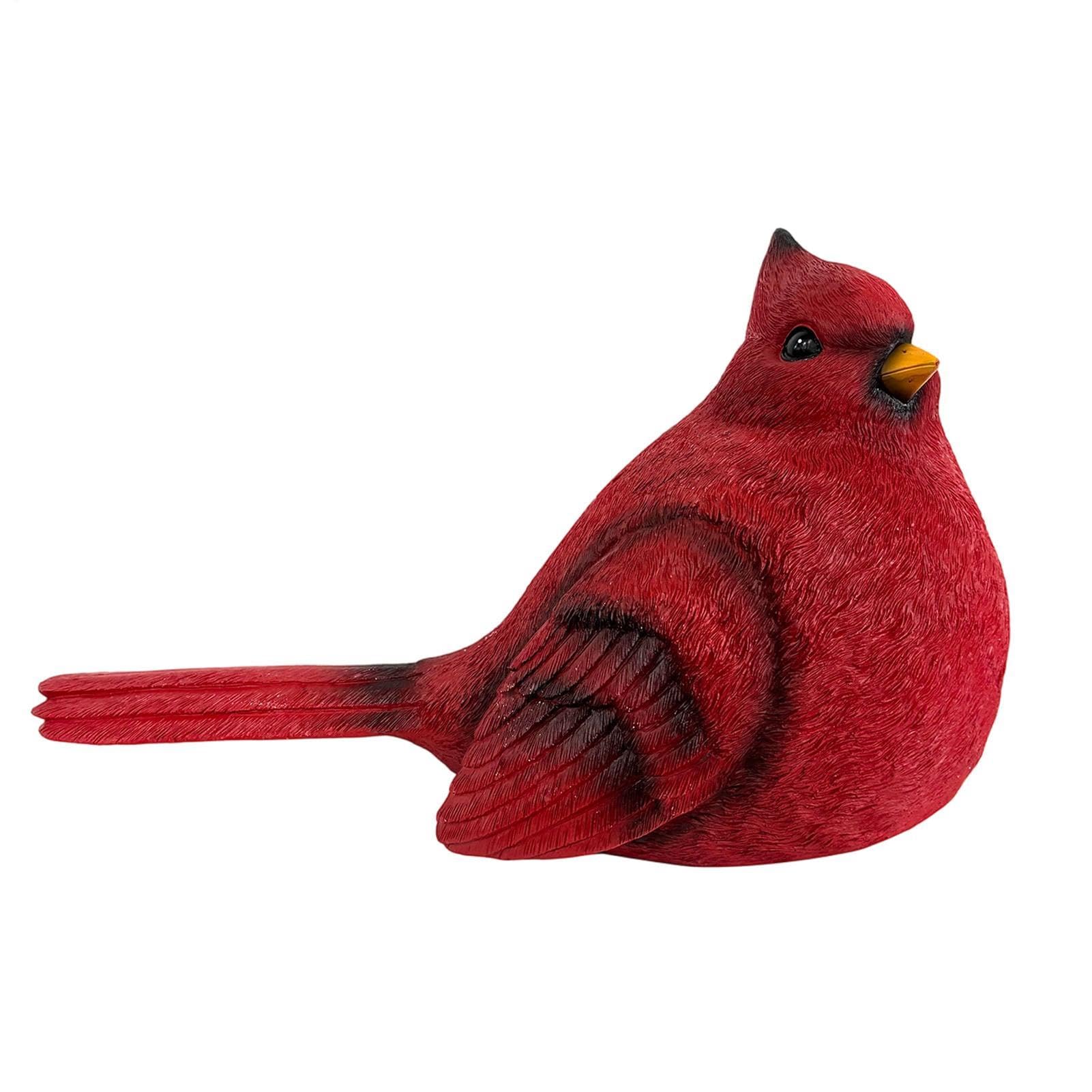Statue d'oiseau rouge pour égayer un jardin terne ou une chambre vide