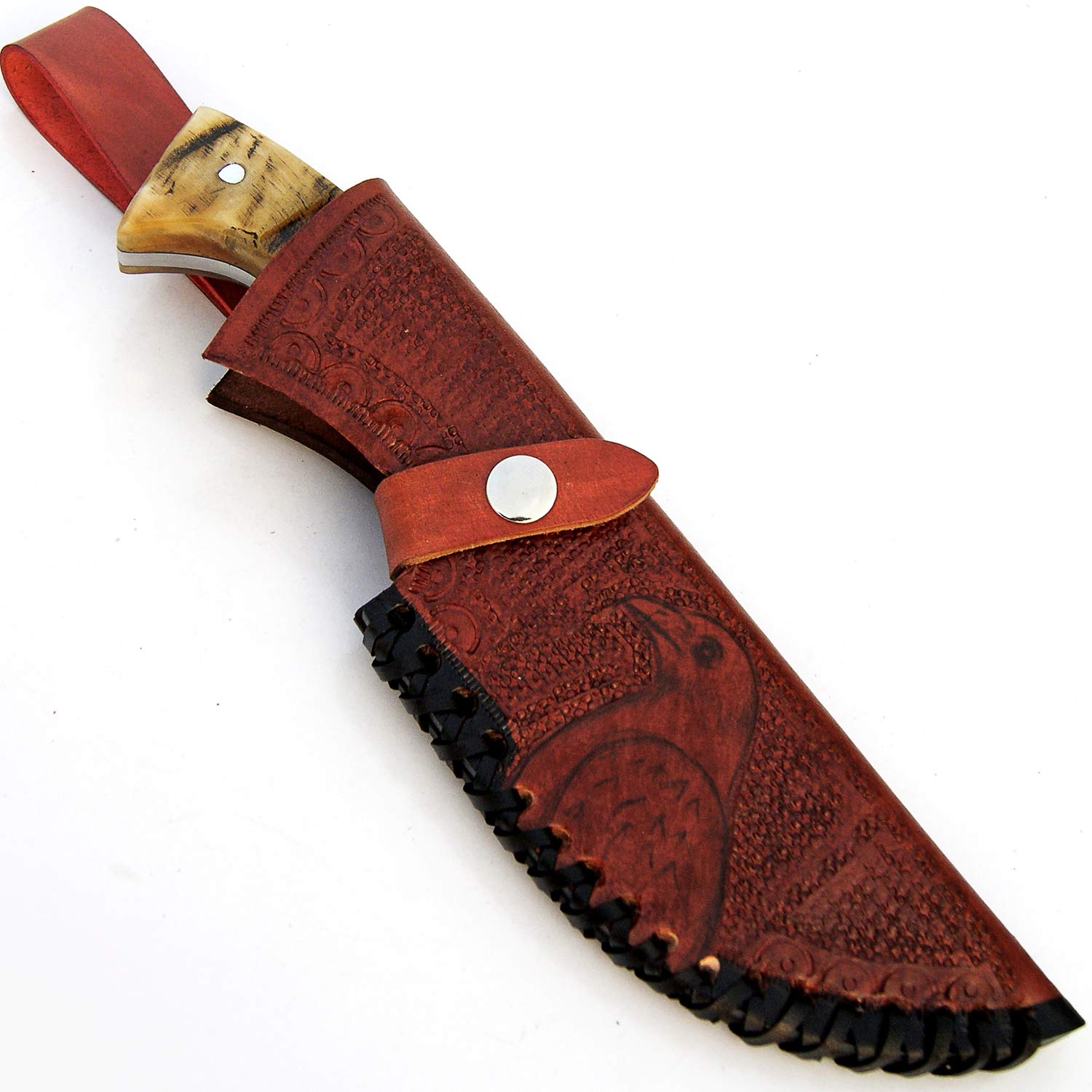 PAL 2000 sbaa-9400 increíble Opera de Arte Total Trabajo A Mano Grabado Sobre EL Cuchillo D 2 de Acero con el Mismo diseño como Cubierta de Piel Hoja colección Cuchillo