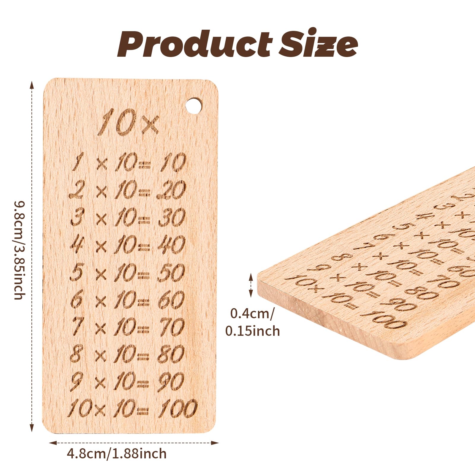 Tavola delle Moltiplicazioni in Legno 1x1 per Bambini