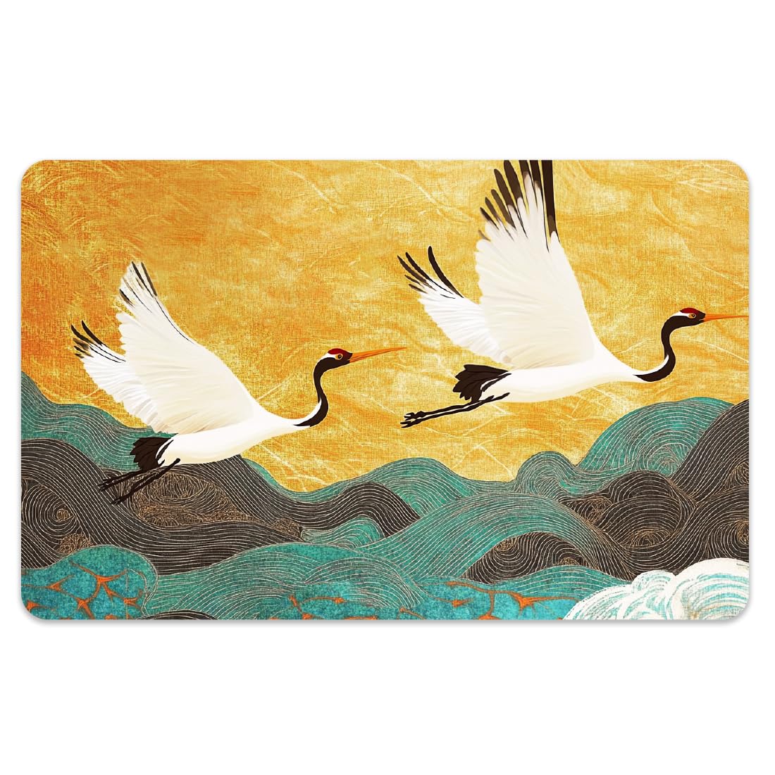 Peacoblue Crane Mountain Cloud Card Skin Stickers, Credit Debit Card Decal