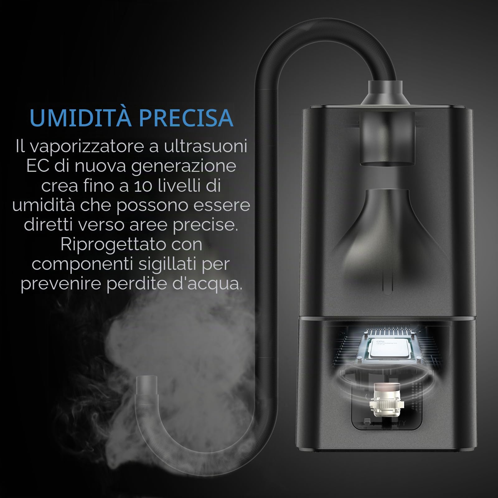 AC Infinity CLOUDFORGE T7, Umidificatore per piante da 15 litri con controller intelligente integrato, programmazione del bilanciamento dell'umidità, umidificatore per ambienti interni di grado