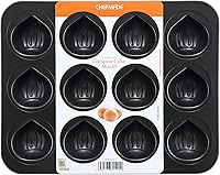 Vista 10 de CHEFMADE Madeleine - Sartén antiadherente de 12 cavidades esféricas para hornear