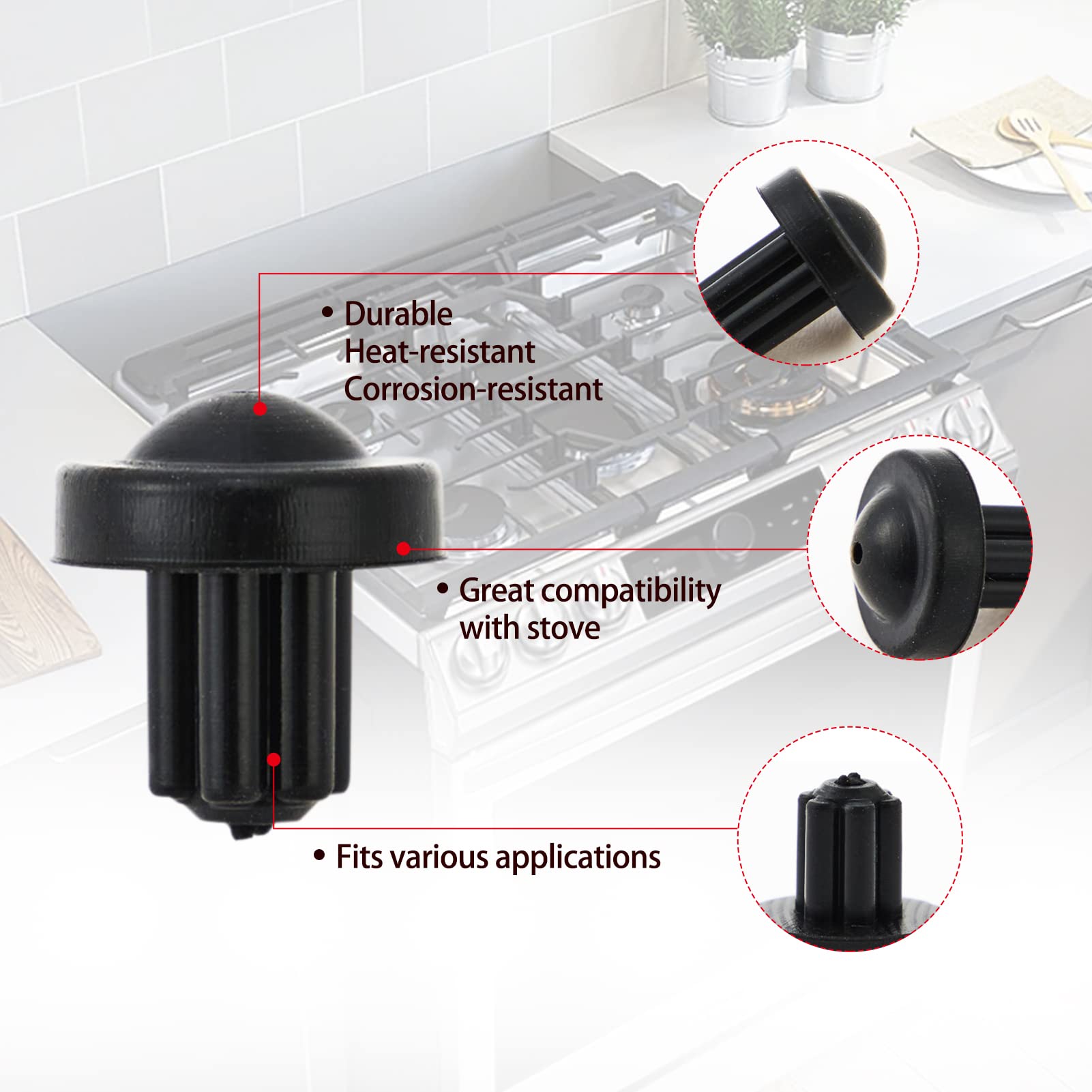 12 Stück 5304475129 Rost-Gummifüße, Ersatz für Frigidaire  