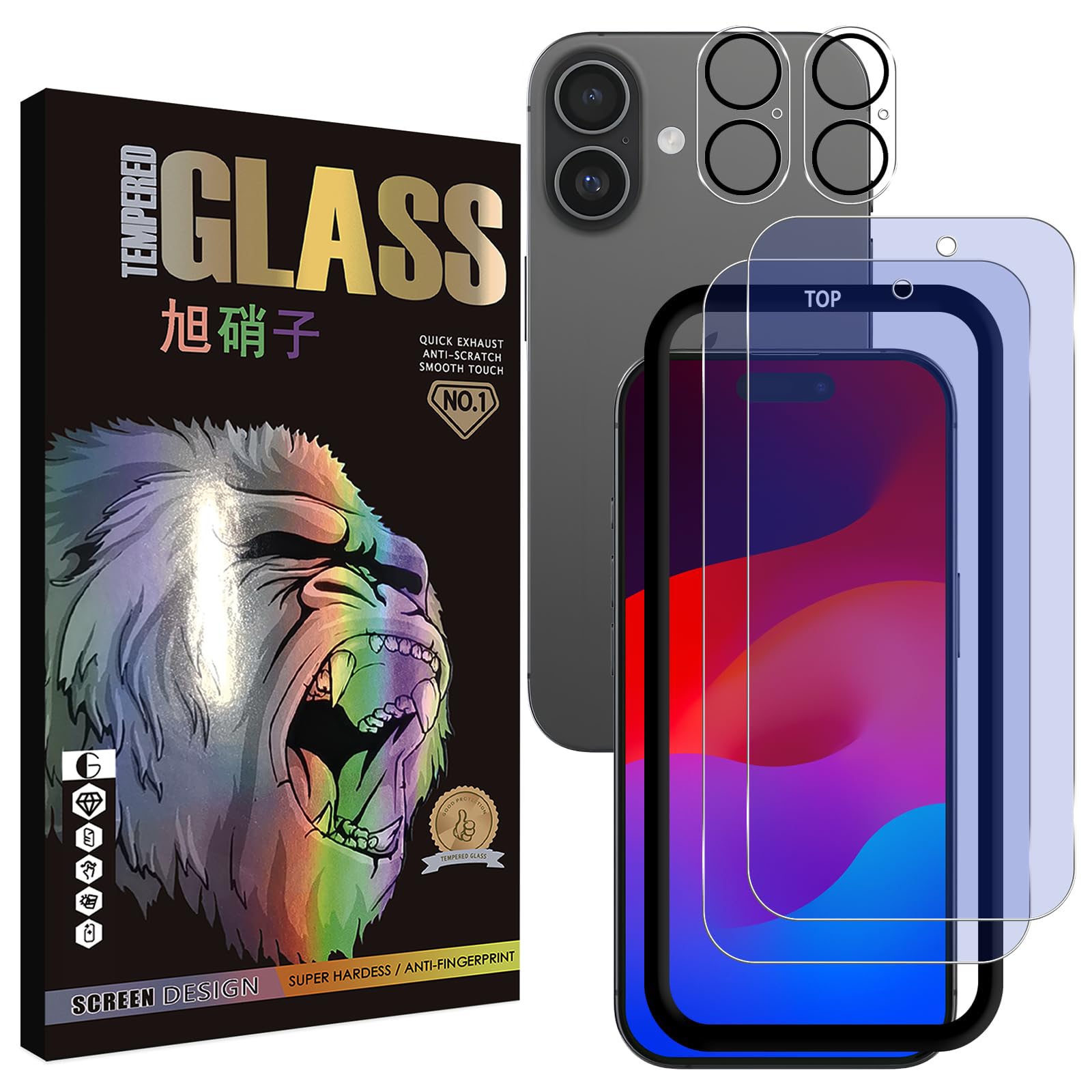 Amazon.co.jp: 対応 iPhone 17 ガラスフイルム ブルーライトカット