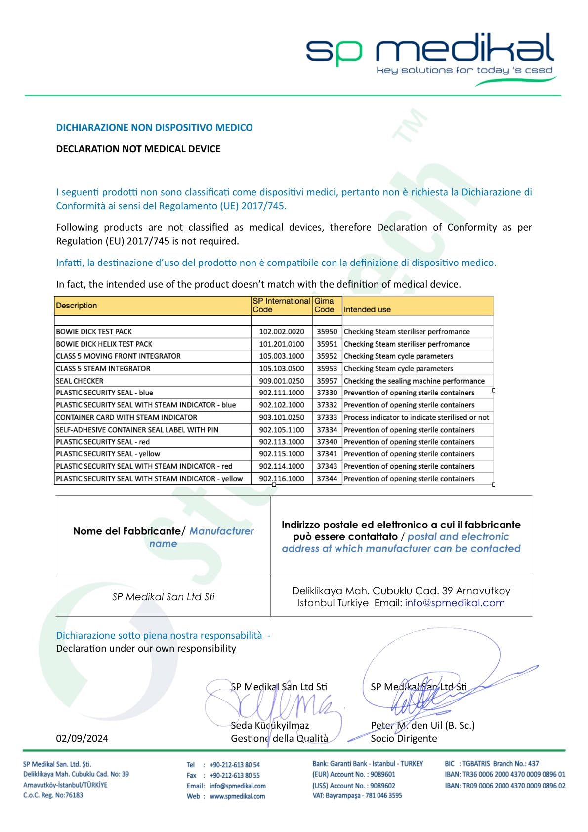 Gima 35953 Lot de 500 indicateurs de stérilisation à vapeur type 5