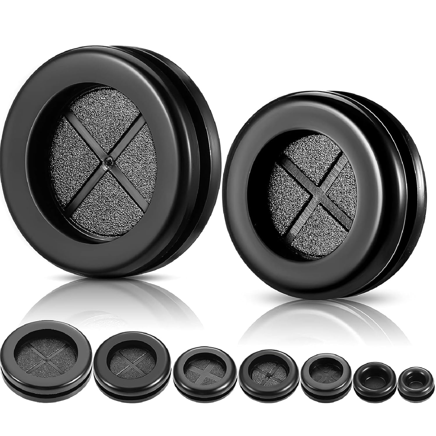 Outus 52 Pcs Rubber Grommet Kit, 7 Sizes Firewall Gasket Kit Hole Plug