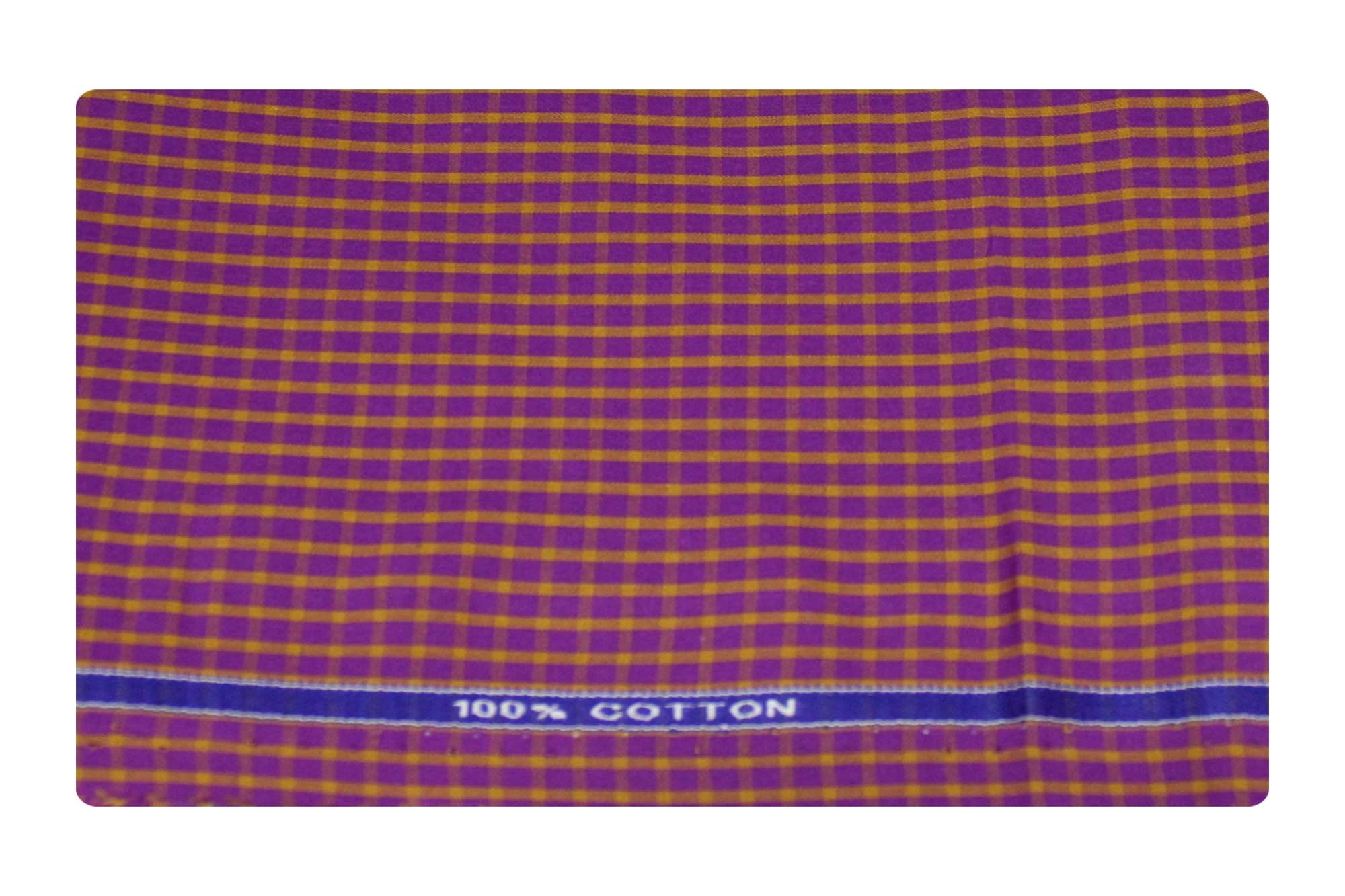 v walker's Men's Pure Cotton Checkered Unstitched Shirt Fabric 1.60m(Free Size)-picture-26