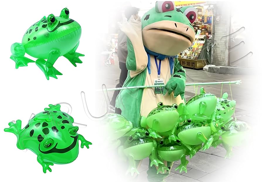 Amazon | 蛙 風船 カエル 網紅蛙 蛙蛙 カエル 風船セット 5個