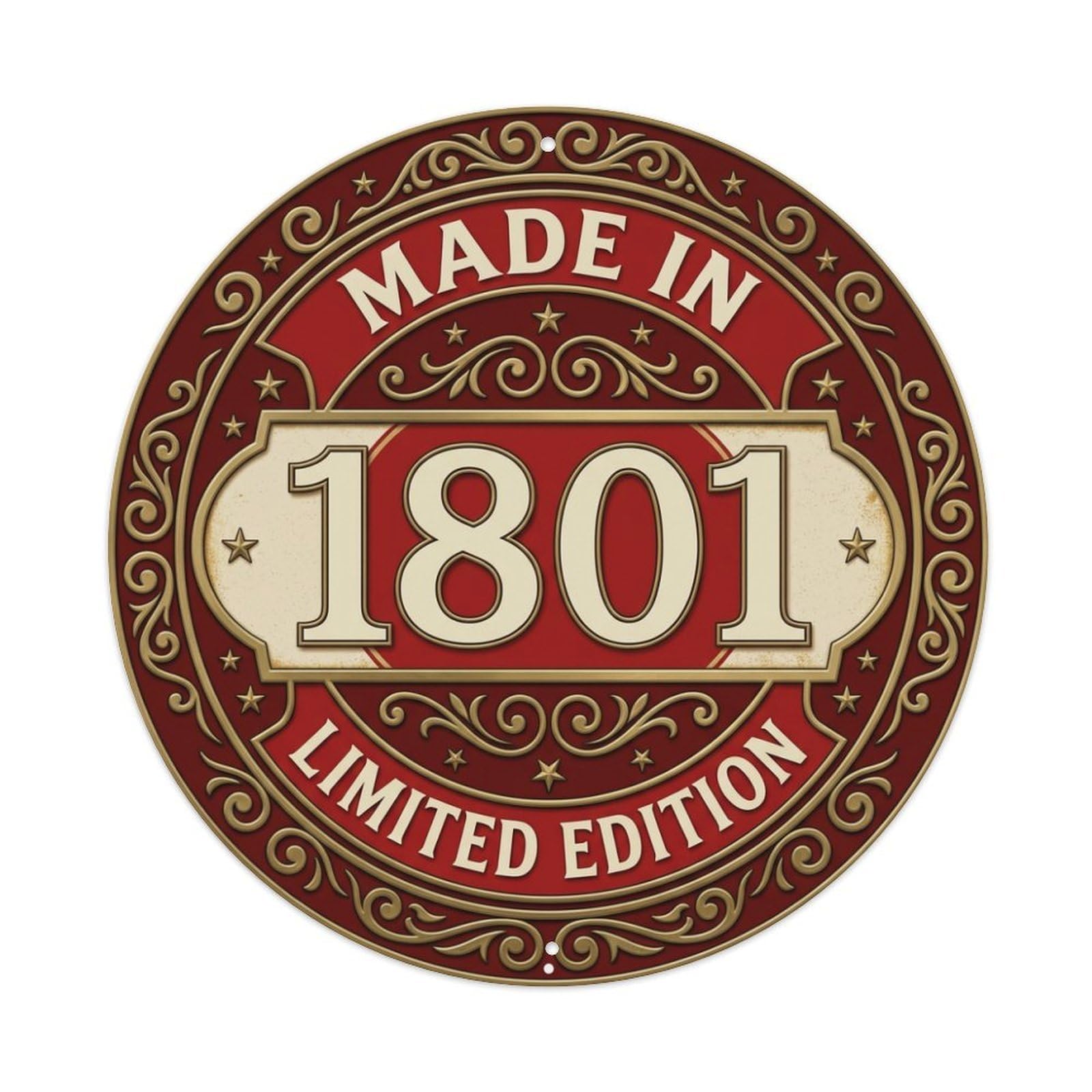 Made In 1801 Limited Edition Metal Tin Sign