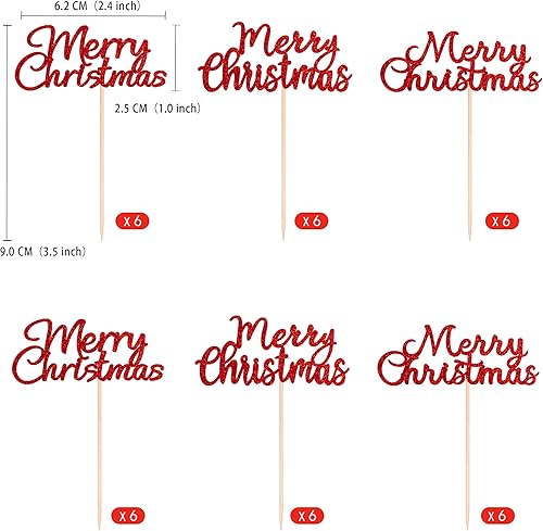 Miniatura 2 de Gexolenu 24 piezas de adornos navideños para cupcakes, de doble cara con purpurina rosa y azul, sombrero de Papá Noel, para primer cumpleaños, para