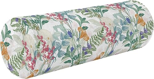 FRODOTGV Vintage Floral Round Cervical Roll Bolster Pillow Neck Roll Pillow Bed Long Round Pillows for Bed Circular Pillow Cushion Bed Support