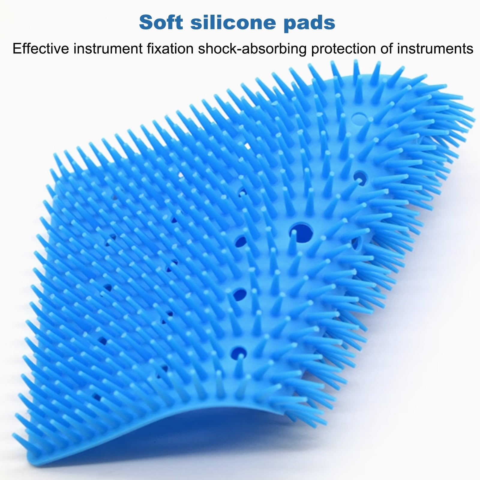 Cesta de esterilización de instrumentos quirúrgicos, caja de almacenamiento con almohadillas de silicona para oftalmología y odontología, diseño no dañino para hospitales y clínicas
