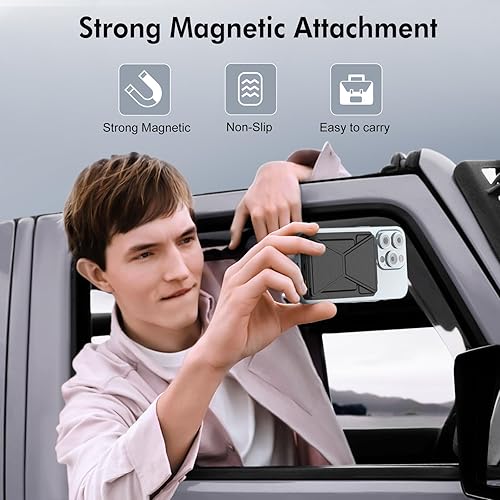 Miniatura 6 de XYNGU Banco de energía magnético, cargador portátil transparente plegable de 5000 mAh para iPhone, batería delgada Mag-Safe PD de 20 W y 15 W,