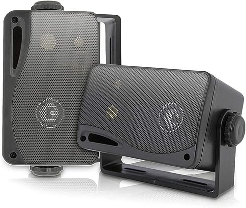 Vista 14 de Pyle Sistema de altavoces de caja de 3 vías para interiores y exteriores, altavoces compactos de montaje en pared de 3.5 pulgadas y 200 vatios
