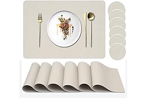 Exquisite PU Placemats and Coasters Set: Enchanting Dining Elegance