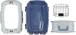 Amazon Basics 2-Door Transporteur de transport de chats à bord durs, 48.26 cm, gris & bleu