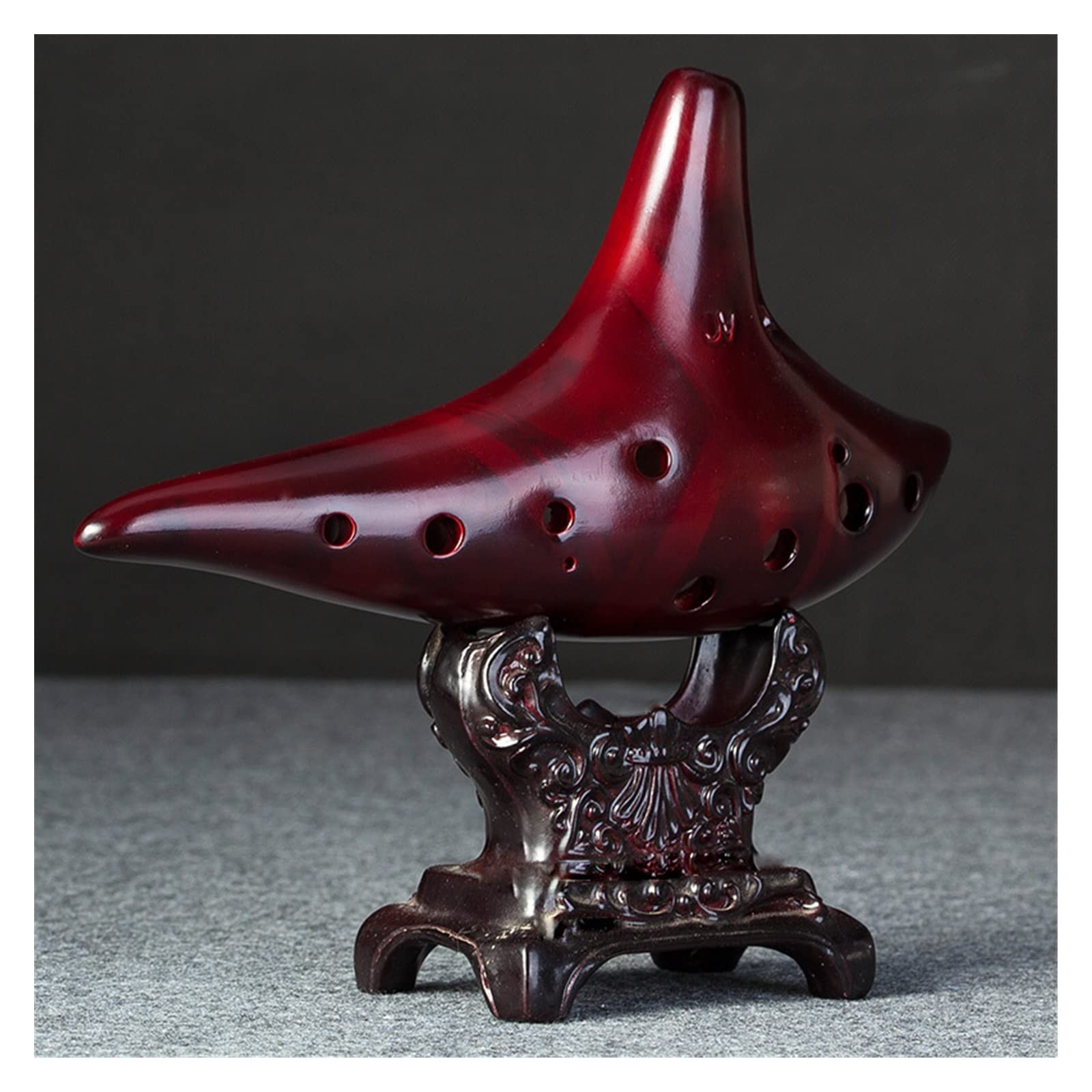Ocarinas Ocarina Fumé Et Brûlé 12 Trous AC Tune Alto C Ocarina Douze Trous Débutant Professionnel