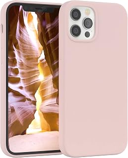 EAZY CASE Premium Silikon Handyhülle kompatibel mit iPhone 12 Slimcover mit Kameraschutz und Innenfutter, Silikonhülle, Schutzhülle, Bumper, Handy Case, Hülle, Softcase, Rosa