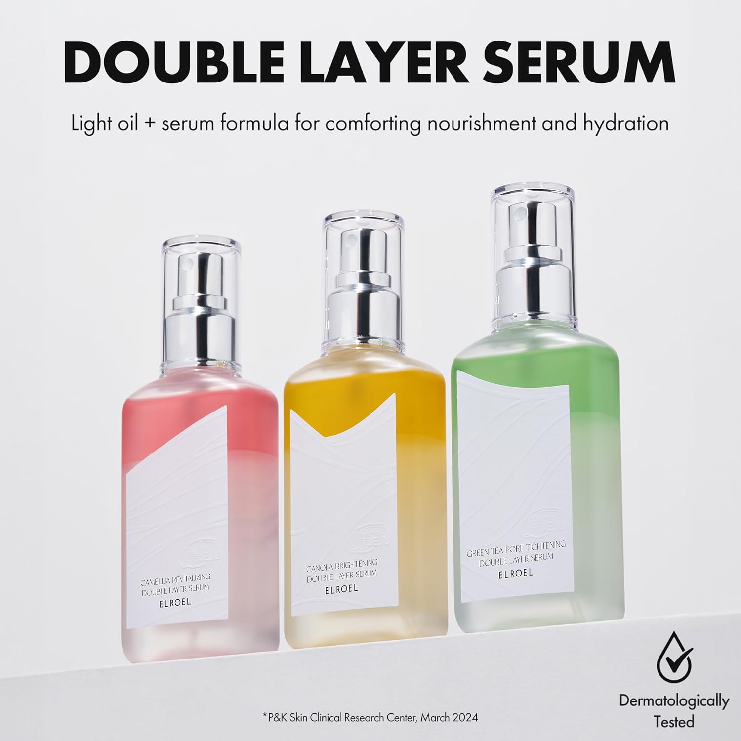 ELROEL Canola Clarifying Double Layer Serum - Lightweight, Hydrating Mist Spray Serum for Uneven Skin Tone with Green Tea and Centella Asiatica - Korean Skin Care for All Skin Types 3.38 Fl Oz