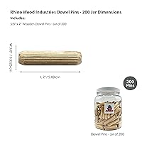 Vista 28 de 3/8" x 2" - Paquete de 500 pasadores de madera - Secados al horno, estriados y biselados (3/8" x 2", 500 unidades)