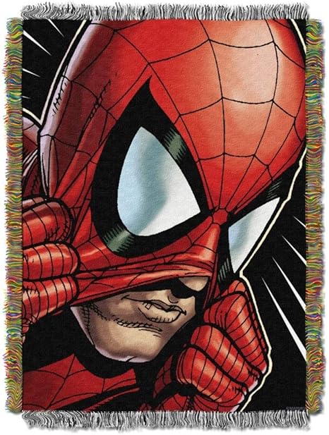 Amazon Co Jp 1ピース48 X 60キッズ用レッドブラックスパイダーマンテーマスロー毛布 Spider Man Marvel Comic Bookスーパーヒーロースパイダーマンソフトピクニック車スタイルアクセント寝具ソファソファ寝室ベッド ポリエステル ホーム キッチン