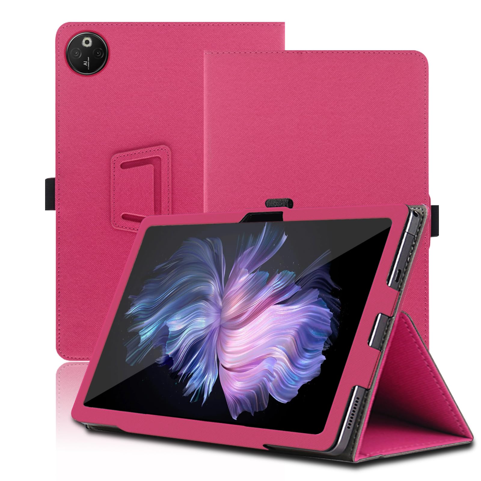 Funda Para DOOGEE T30S, 11 Inch, DOOGEE T30S Tablet Funda, Funda Protectora Plegable Con Soporte Para Lápiz Y Correa Para La Muñeca, Protección Total. (marrón