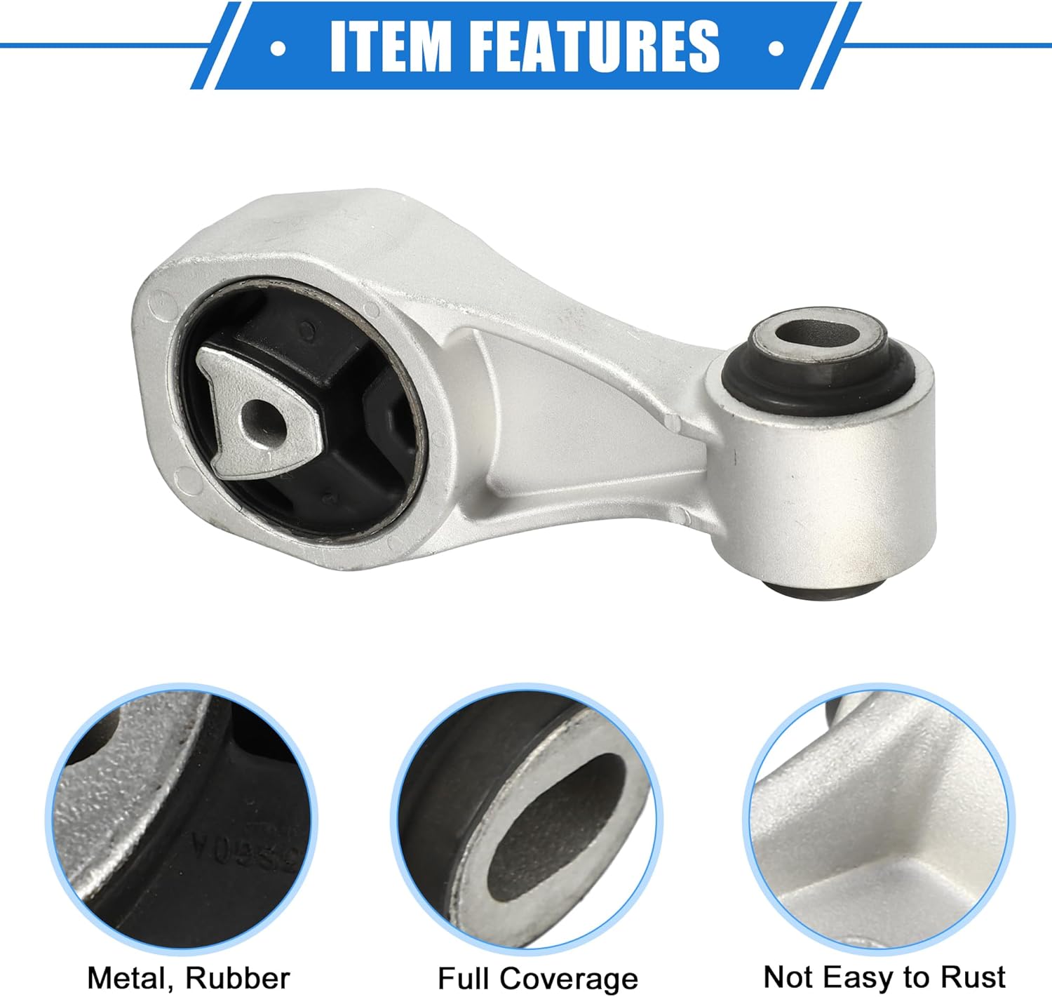 Engine Mount Compatible for Nissan Sentra 2013-2019, Anti Deform Metal Silver Tone No.113503SG0A Mount Bracket