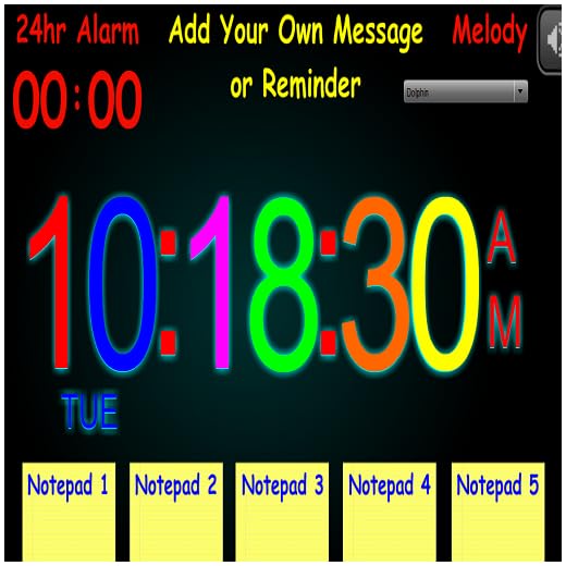 Sticky Digital Alarm Clock - *Features Include 5 x Notepads & Reminders*