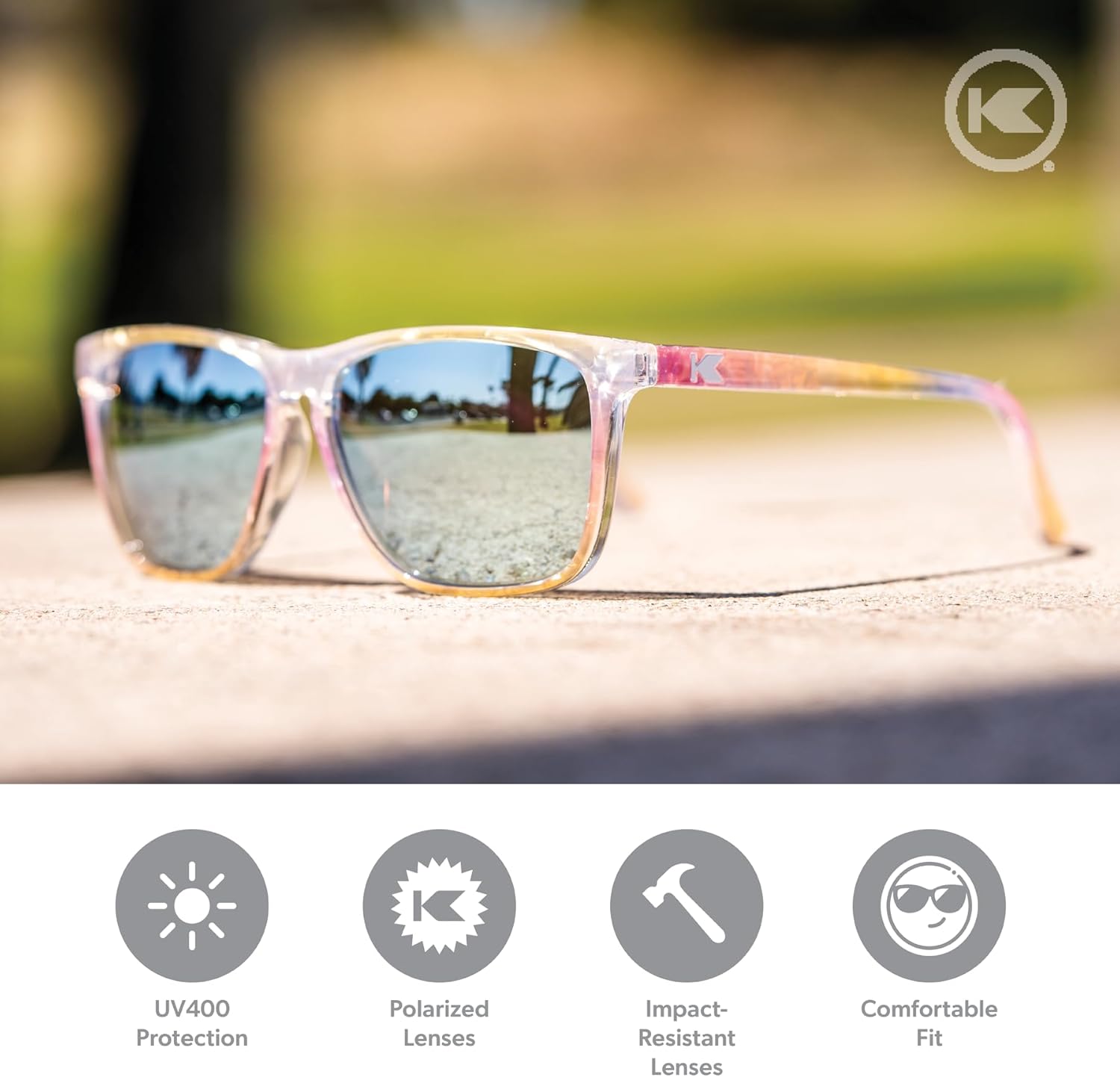 Knockaround Fast Lanes Polarized Lightweight Sunglasses for Men & Women - UV400 Protection - Image 2