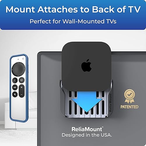 Miniatura 2 de ReliaMount Soporte para Apple TV (negro y gris frío para Apple TV Mount Plus Blue Case)