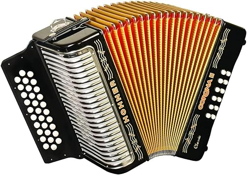 Hohner 3523EB Corona II Classic Accordion EAD Keys, Jet Black