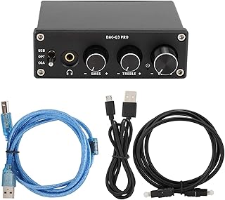 Audio Amplifiers, DAC Decoding Audio Decoder Mini Digital Stereo Audio Amplifier for 3.5MM Headphones.(Black)