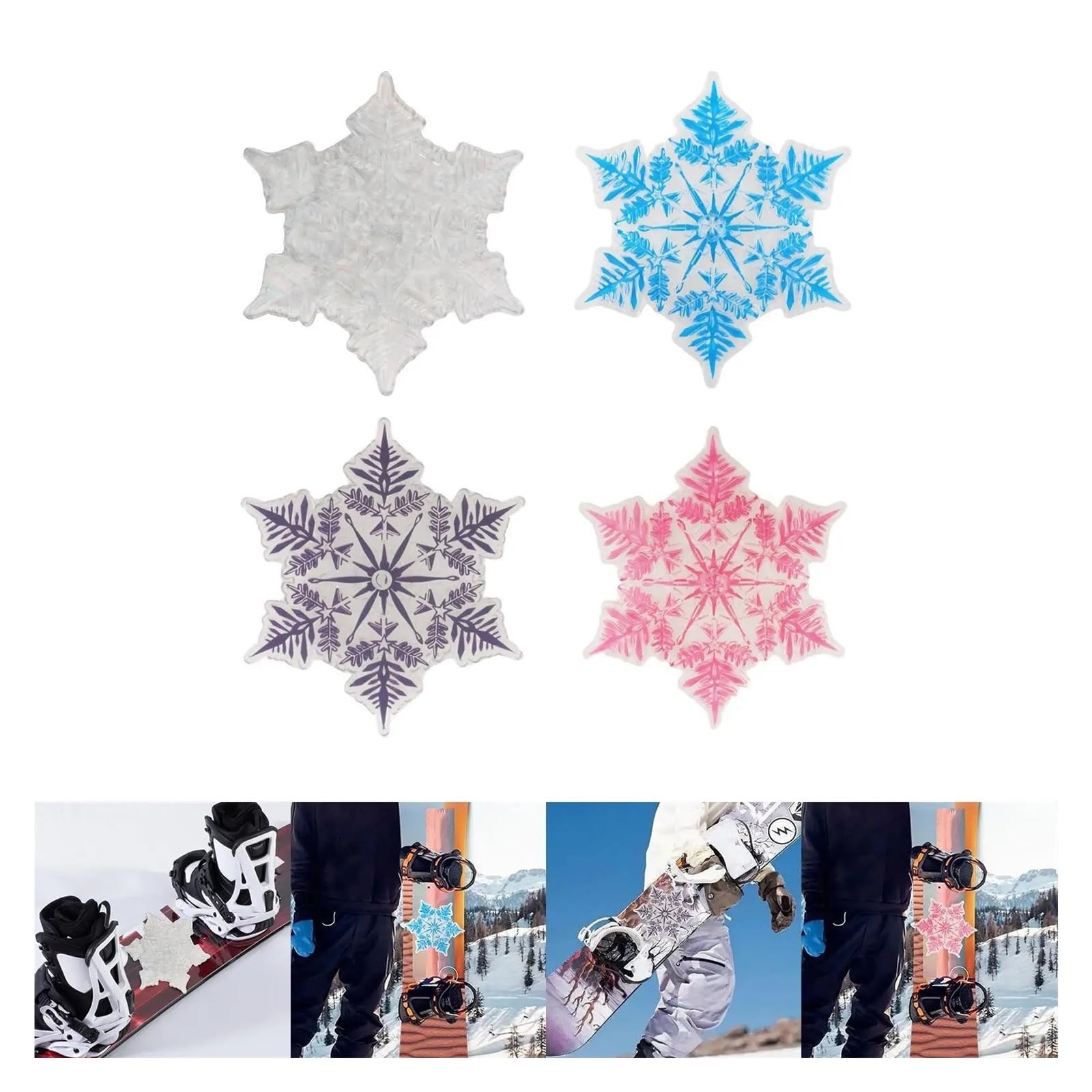 Coussinets pour Planche à Neige Tapis antidérapant de Remplacement for Planche à Neige, Flocon
