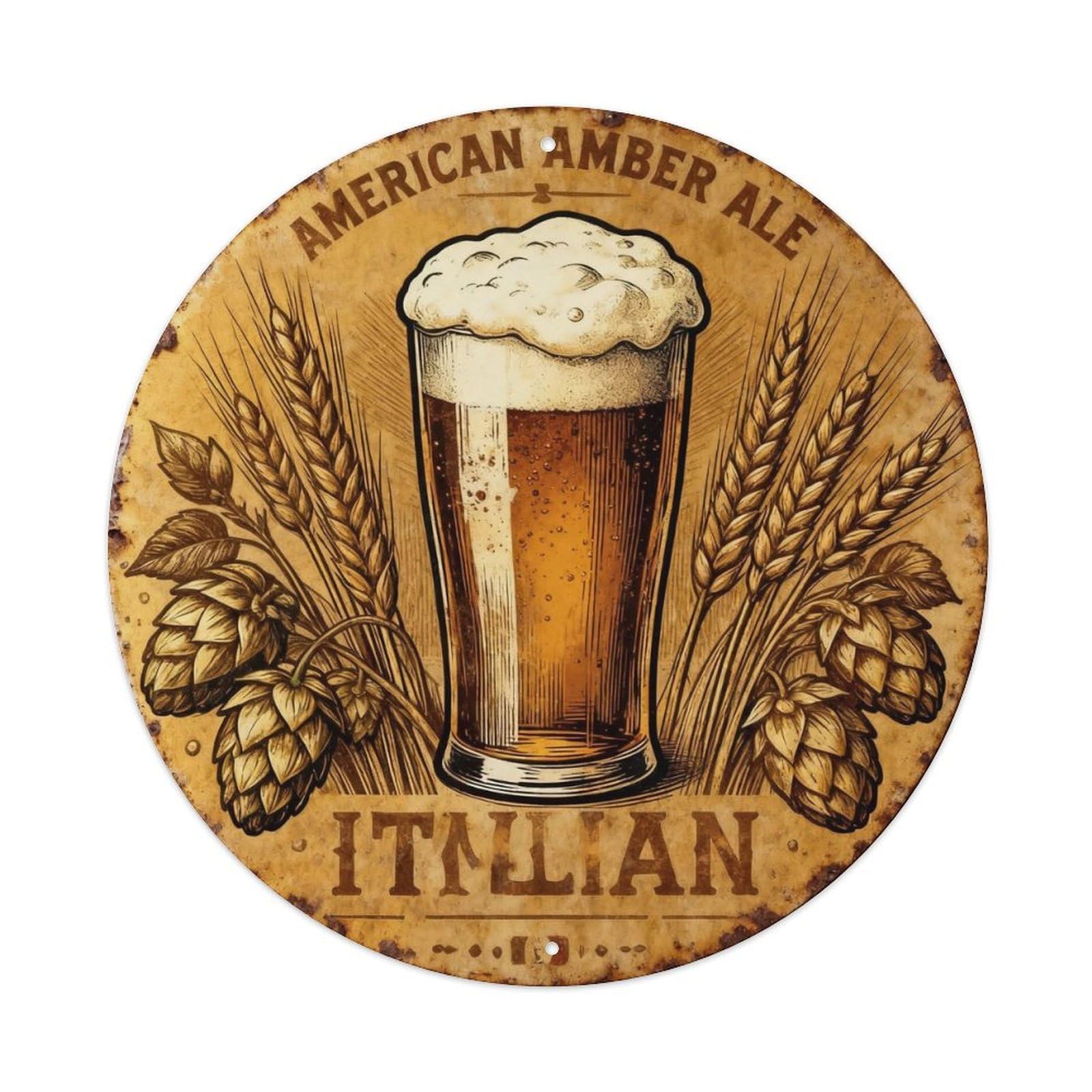 American Amber Ale Retro Tin Sign Metal Tin Sign Plaque