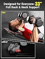 Vista 2 de Yoleo Banco de Pesas Ajustable, Banco de Entrenamiento Plegable de 660LB con Protección Extendida de Cabeza/Cuello/Soporte de Columna para Press