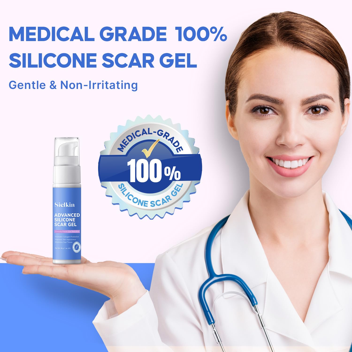 Medical Grade Silicone Scar Gel: Old and New Scars Removal Cream - Intensive Fade Surgical & C-Section Scars, Stretch & Acne Marks, Injury, Burns, Keloids, 30g, 2 Scar Sheets - Image 8