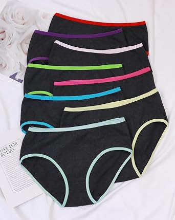 Boboking Teen Girls Underwear Cotton Brief Soft Panties 8 pack
