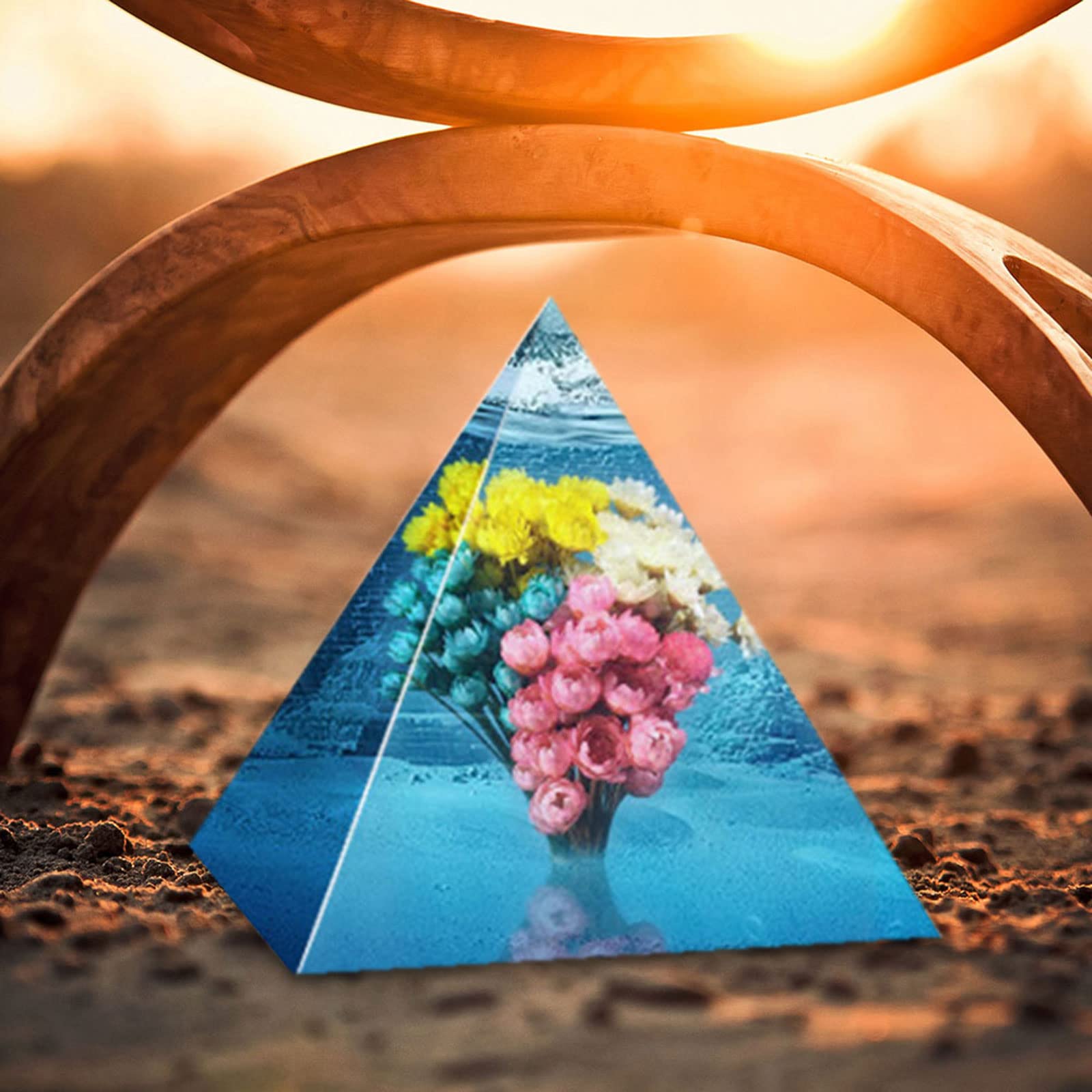 JUCHRZEY Grandi Stampi Piramide in Silicone Piramide Fai da Te Set di Stampi in Resina for Creazione di Gioielli in Resina Strumento for Stampi Artigianali Stampi Interni e Guscio Estern