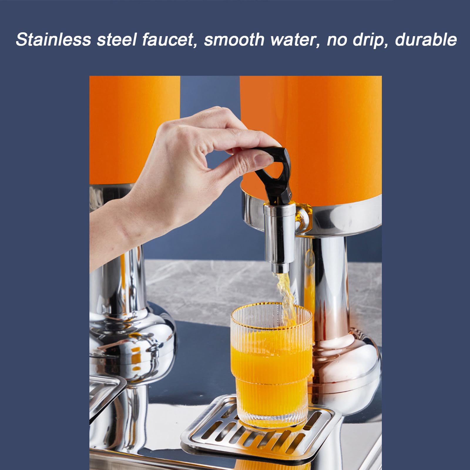 Distributeur de Boissons Froides à Double Tête de 6L, pour Les Événements à Domicile, Seau à Jus Commercial en Acier Inoxydable, Peut Être Ajouté de la Bière, des Boissons, Etc.